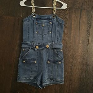 What Jordy Wore custom denim jumpsuit (shorts)